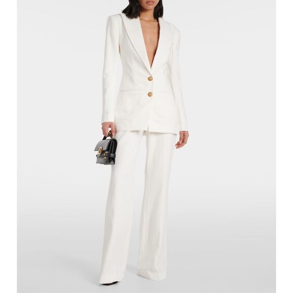 Balmain Pants - NWT Balmain Paris High Waisted Crepe Stretch Flared Trouser Pants Size US4 $1450
